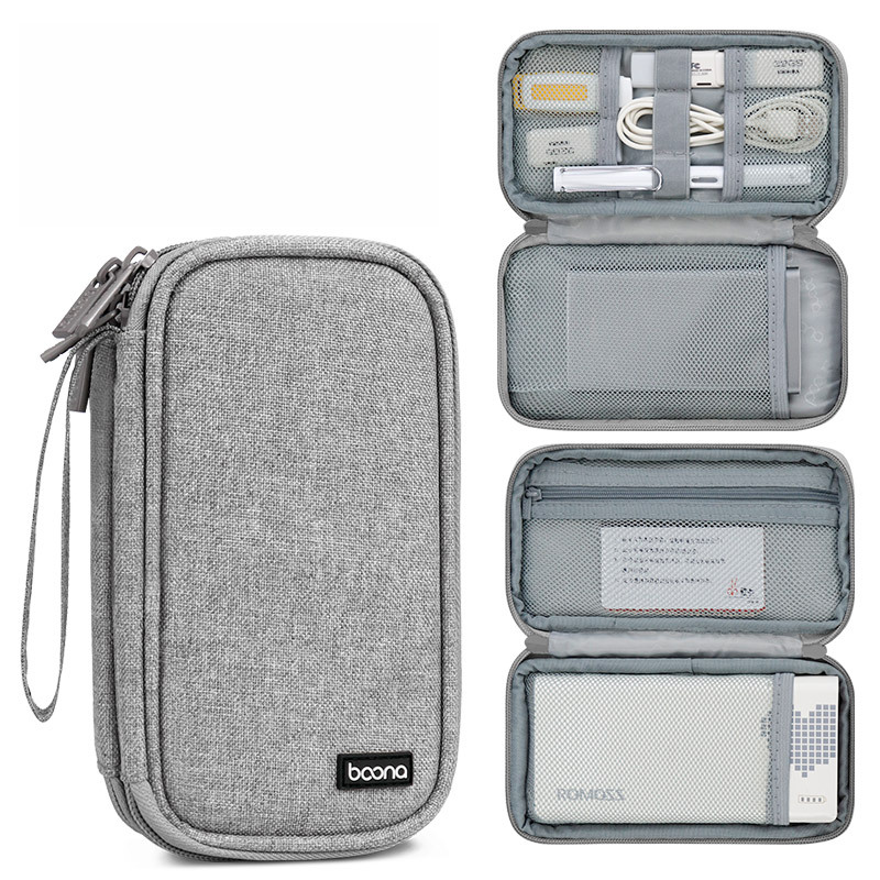 Custom Logo Double-layer charger storage bag | Premium Corporate Gifts and Custom Gifts