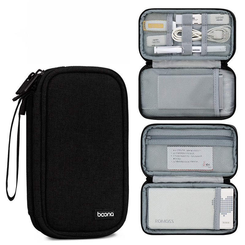 Custom Logo Double-layer charger storage bag | Premium Corporate Gifts and Custom Gifts