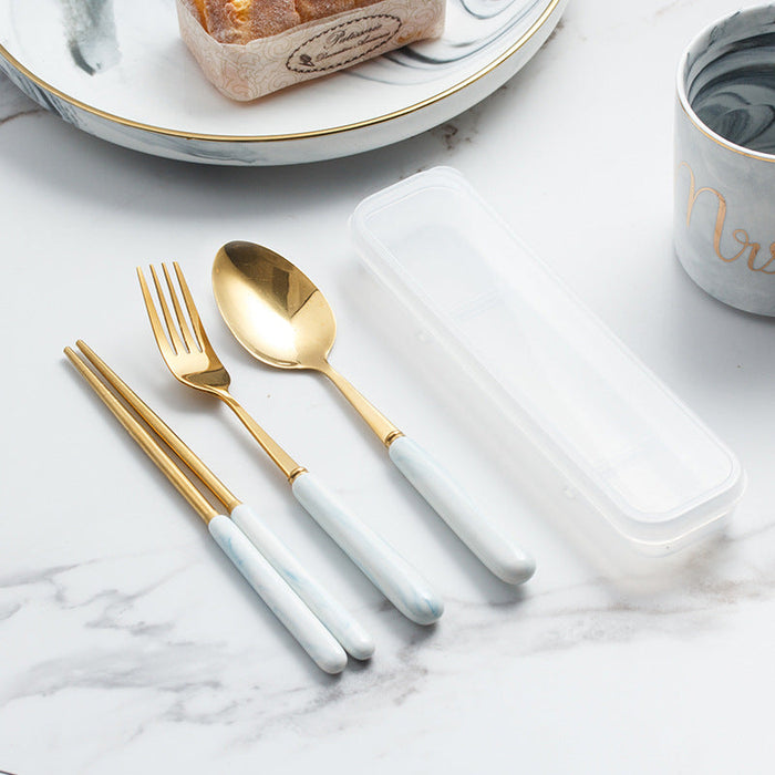 Custom Logo Convenient and Environmentally Friendly Tableware Three-Piece Set