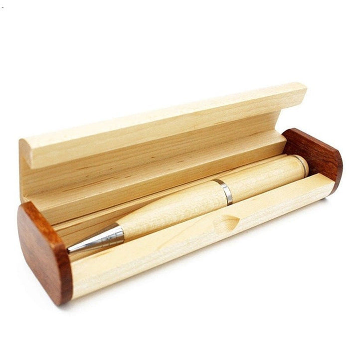 Custom Logo Wooden USB Pen Set