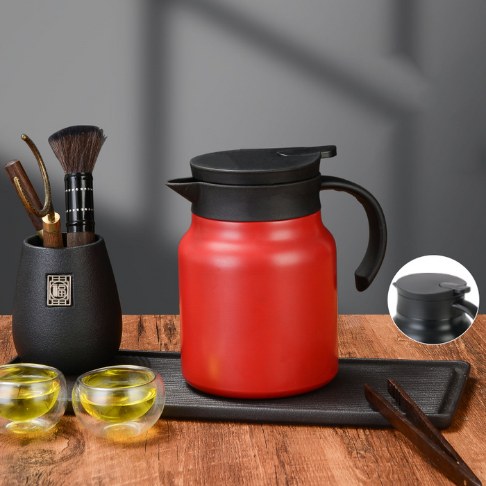 Custom Logo Handle Vacuum Thermos Pot