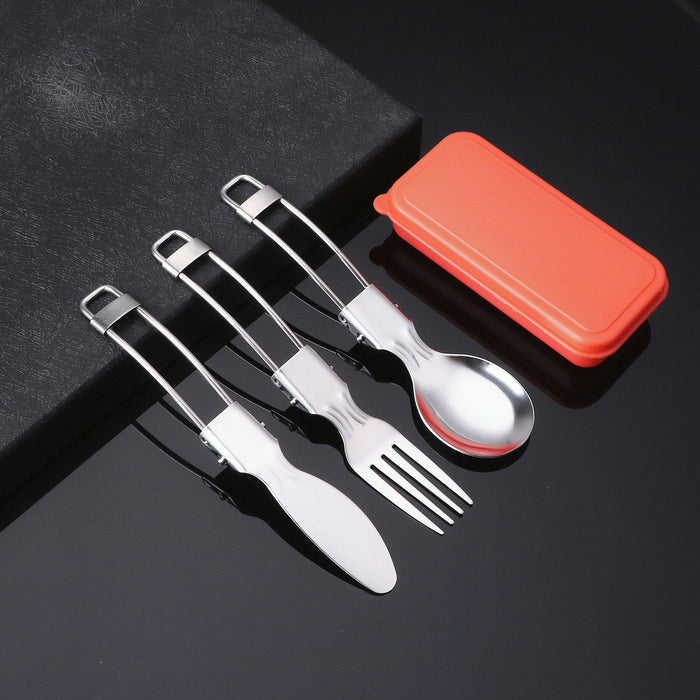 Custom Logo Eco-Friendly Wheat Box Folding Stainless Steel Cutlery Cover